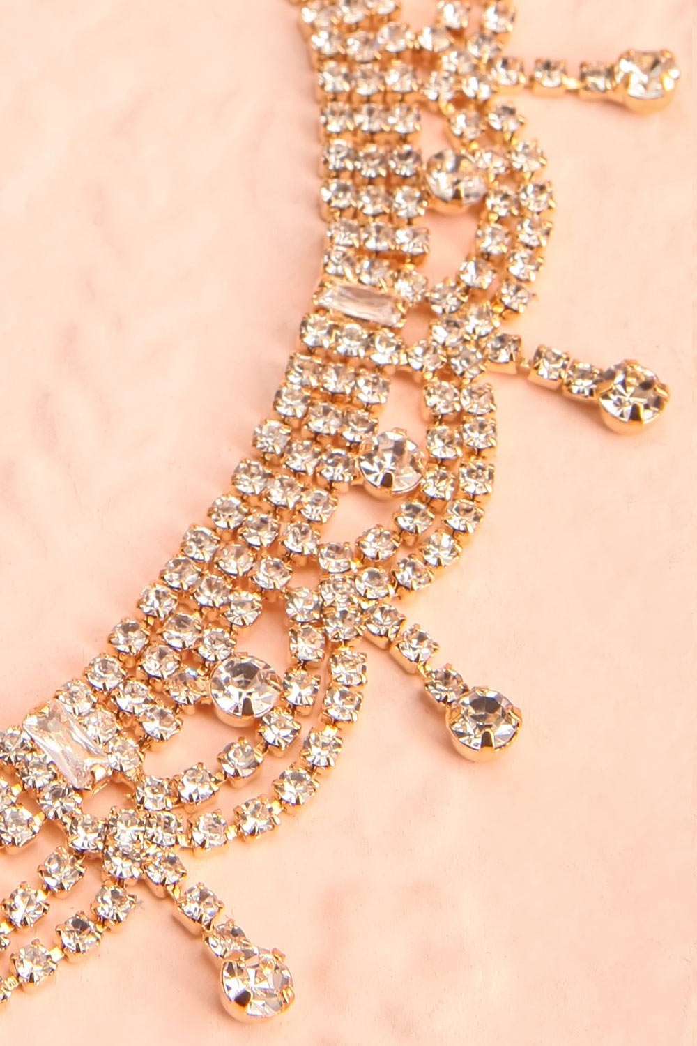 Anaki Gold Crystal Choker Necklace