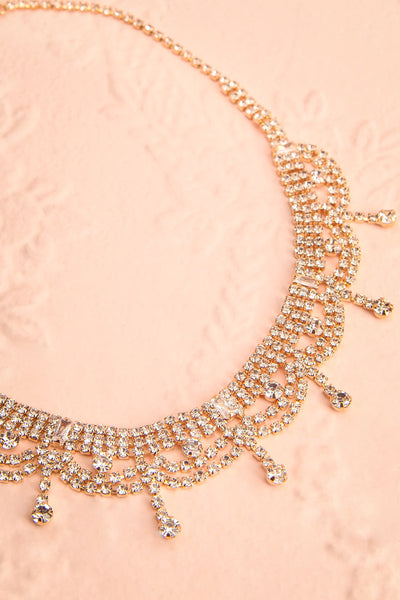 Anaki Gold Crystal Choker Necklace | Boutique 1861 flat view
