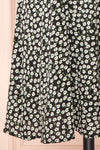 Anastasia Black Short Floral Dress | Boutique 1861 bottom