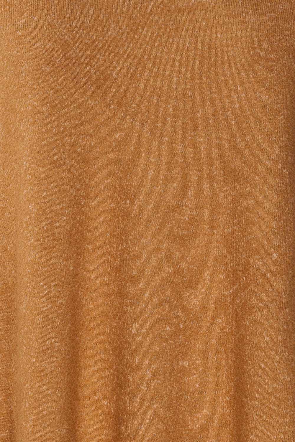 Ancone Camel V-Neck Sweater | La petite garçonne  fabric 