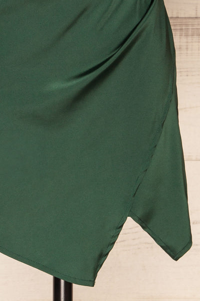 Andalouise Short Green Satin Dress | La petite garçonne bottom