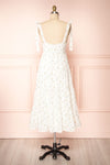 Anadara White Floral Layered Midi Dress | Boutique 1861 back view