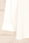 Andrino White Oversized Button-Up Shirt | La petite garçonne sleeve
