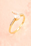 Andriy Or Golden Crystal Studded Ring close-up | Boudoir 1861