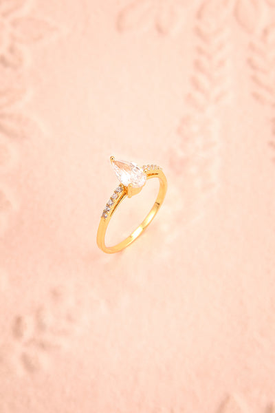 Andriy Or Golden Crystal Studded Ring | Boudoir 1861