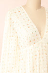 Angela Short V-Neck Dress | Boutique 1861 side close-up