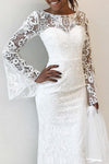 Angeliki White Lace Mermaid Bridal Dress | Boudoir 1861