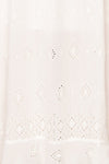 Angeline White Maxi Openwork Bridal Dress fabric | Boudoir 1861