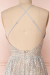 Anice Silver Glittery Dress | Robe Argent | Boutique 1861 back close-up