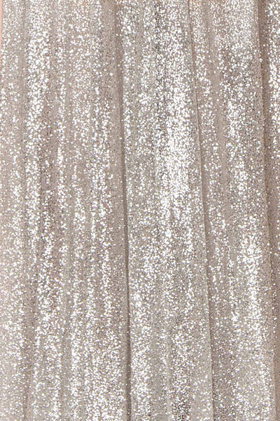 Anice Silver Glittery Dress | Robe Argent | Boutique 1861 fabric detail