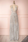 Anice Silver Glittery Dress | Robe Argent | Boutique 1861 front view