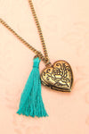 Anima Or - Double golden locket and tassel necklace