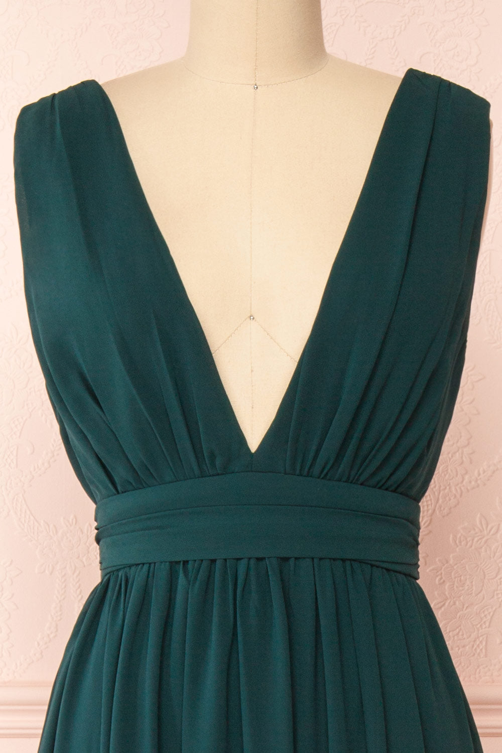 Heavenly hues forest green maxi dress 2025
