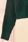 Anja Green Fuzzy Knit Button-Up Cardigan | Boutique 1861 bottom close-up