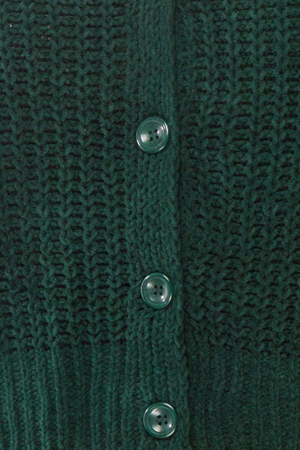 Anja Green Fuzzy Knit Button-Up Cardigan | Boutique 1861 fabric detail 