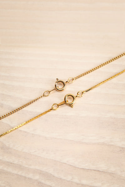 Ann Blyth Navy Gold Pendant Necklace | Boutique 1861 closures