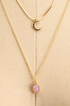 Ann Blyth Golden & Blush Pendant Necklace on mannequin close-up | Boutique 1861