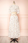 Annabeth Semi-Open Back Floral Midi Dress | Boutique 1861  back view