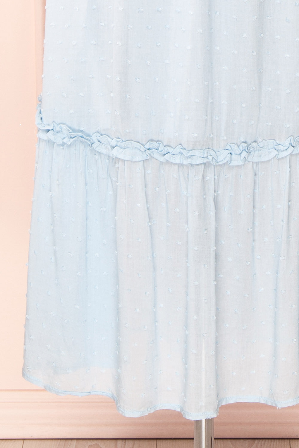 Annatha Short Sleeve Blue Midi Dress | Boutique 1861 details