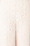 Anne-Marie White & beige Wide-Leg Lace Jumpsuit | Boutique 1861  details