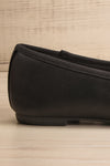 Antae Black Faux-Leather Pointed Toe Flat Shoes | La petite garçonne side close-up
