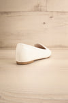Antae White Faux-Leather Pointed Toe Flat Shoes | La petite garçonne back view