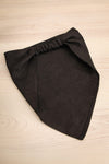 Ante Black Elastic Linen Head scarf | La petite garçonne flat view