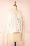 Antin Cream Knit Cardigan w/ Buttons | Boutique 1861 side view