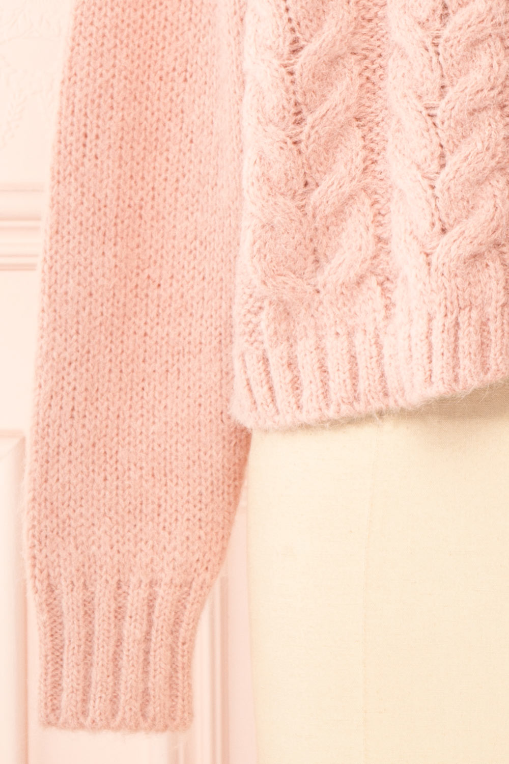Antin Pink Knit Cardigan w/ Bottons | Boutique 1861 sleeve