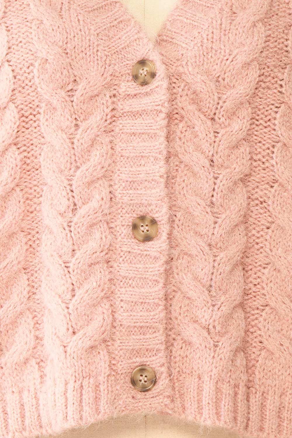 Antin Pink Knit Cardigan w/ Bottons | Boutique 1861 fabric 