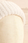 Apalda Gris Grey Knit Tuque with Pompom on head close-up | La Petite Garçonne