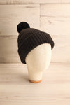 Apalda Noir Black Knit Tuque with Pompom on head | La Petite Garçonne