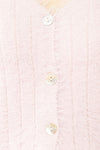 Apini Blush Fuzzy Cropped Cardigan | Boutique 1861 fabric