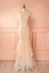 Aponi Pale Pink & Beige Lace Mermaid Bridal Gown | Boudoir 1861 1