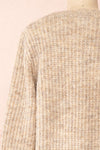 Appia Beige Cropped Knit Cardigan | Boutique 1861 back close-up