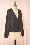 Appia Grey Cropped Knit Cardigan | Boutique 1861 side view