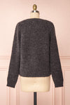 Appia Grey Cropped Knit Cardigan | Boutique 1861 back view