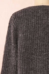 Appia Grey Cropped Knit Cardigan | Boutique 1861 back close-up