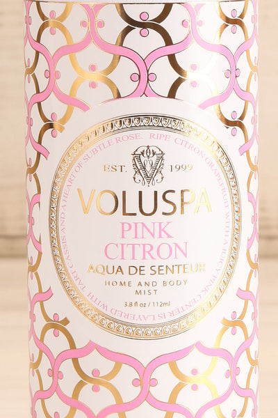 Aqua de Senteur Pink Citron Mist | Voluspa | La petite garçonne box close-up