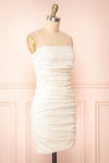 Arabella Ivory Short Dress w/ Floral Appliqué | Boutique 1861 side view
