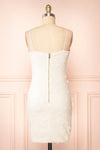 Arabella Ivory Short Dress w/ Floral Appliqué | Boutique 1861 back view