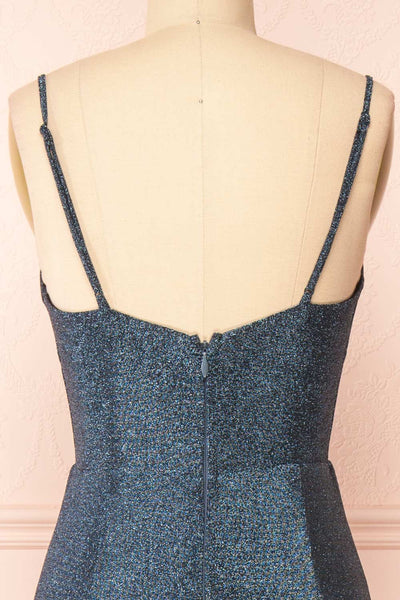Aranjuez Shimmery Maxi Dress | Boutique 1861 back close-up