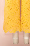 Ardfesh Yellow Embroidered Openwork Jumpsuit | Boutique 1861 bottom