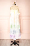 Argya Tie Dye Rainbow Ankle Length Dress | Boutique 1861 front view