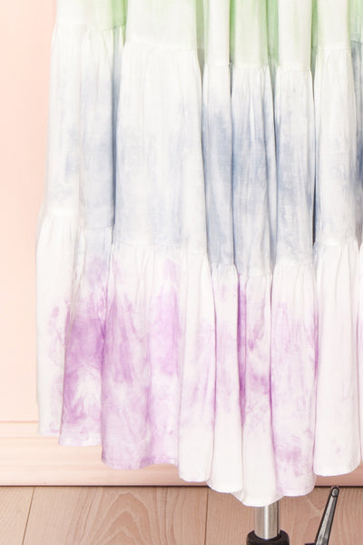 Argya Tie Dye Rainbow Ankle Length Dress | Boutique 1861 bottom