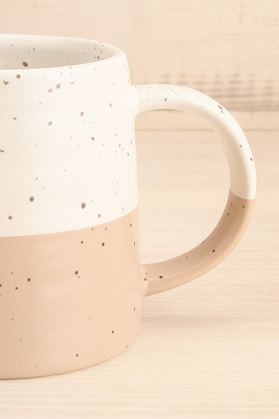 Ari Aster Speckled Two-Tone Stoneware Mug | Maison Garçonne handle close-up