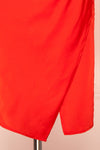 Ariandra V-Neck Midi Dress w/ Slit | Boutique 1861 bottom close-up