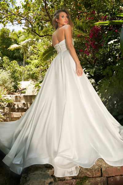 Ariane White Strapless Bridal Dress | Boudoir 1861 on model