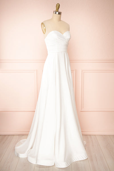 Ariane White Strapless Bridal Dress | Boudoir 1861 side view