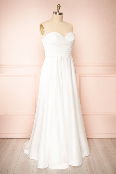 Ariane White Strapless Bridal Dress | Boudoir 1861 side taille plus